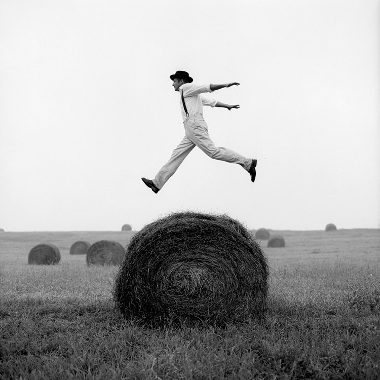 Don Jumping Over the Hay Bale